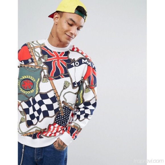 tommy jeans all over print sweatshirt